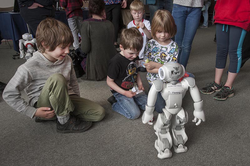 Robot lab at Edinburgh Science Festival